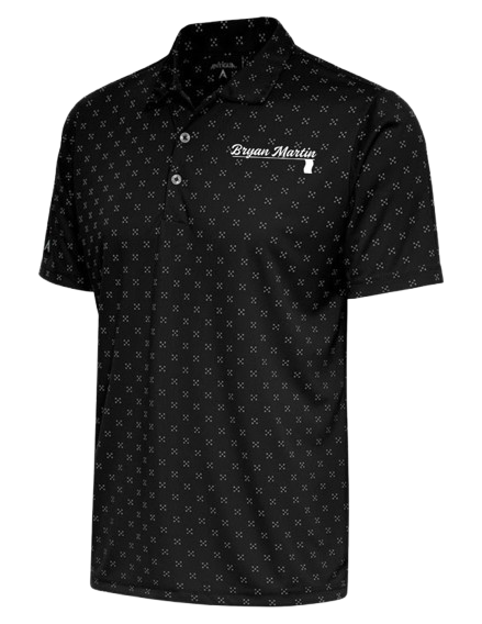 BM Black Golf Shirt: Chest Logo (Multi-Design)